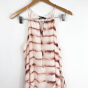 Banana Republic Women's Sz 10 Pink Brown Sleeveless Maxi Layered Dress New